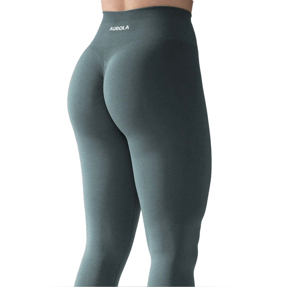 AUROLA High-Waisted Intensify 25'' Leggings Green Butt Booty Scrunch